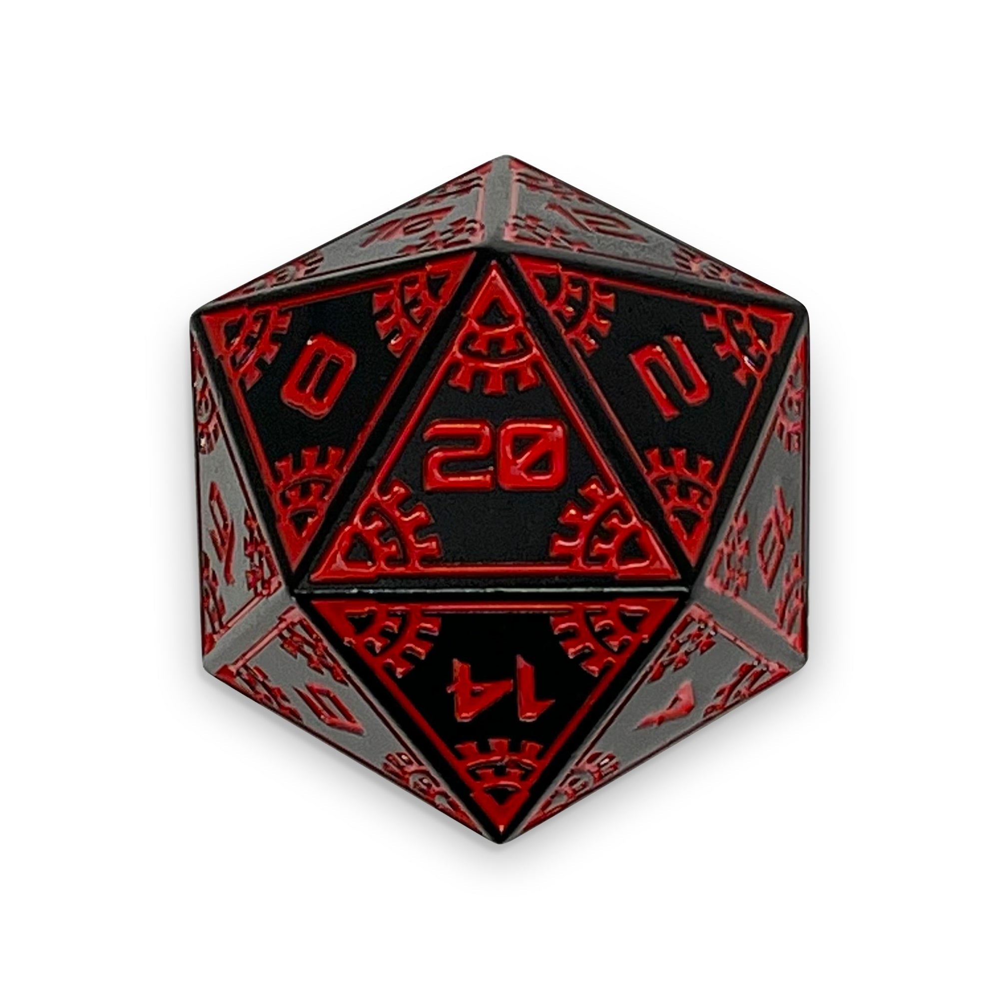 Red Giant - Asteroid Boulder® 45MM Alloy Metal Dice-Metal - Zinc Alloy Dice-Norse Foundry-Dungeons and Dragons-D&D Dice-D20-Metal Dice Set-DnD-DnD Metal Dice Set-Perfect for Tabletop RPGs
