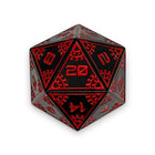 Red Giant - Asteroid Boulder® 45MM Alloy Metal Dice-Metal - Zinc Alloy Dice-Norse Foundry-Norse Foundry-dungeons & dragons-d&d dice-rpg dice-d20-metal dice-d&d-45mm-oversize-boulder-perfect for tabletop rpgs