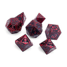 Red Giant - Space Dice 7 Piece RPG Set Alloy Metal Dice-Metal - Zinc Alloy Dice-Norse Foundry-Dungeons and Dragons-DND Dice-D20-Metal Dice Set-DND-D&D Metal Dice Set-Perfect for Tabletop RPGs