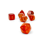 Red Cat's Eye – 7 Piece RPG Set Glass Wondrous Cut Dice – Norse Foundry – Glass Dice – Dungeons & Dragons Dice – DnD Dice – Gaming Dice – Perfect for Tabletop RPGs – Dice Set