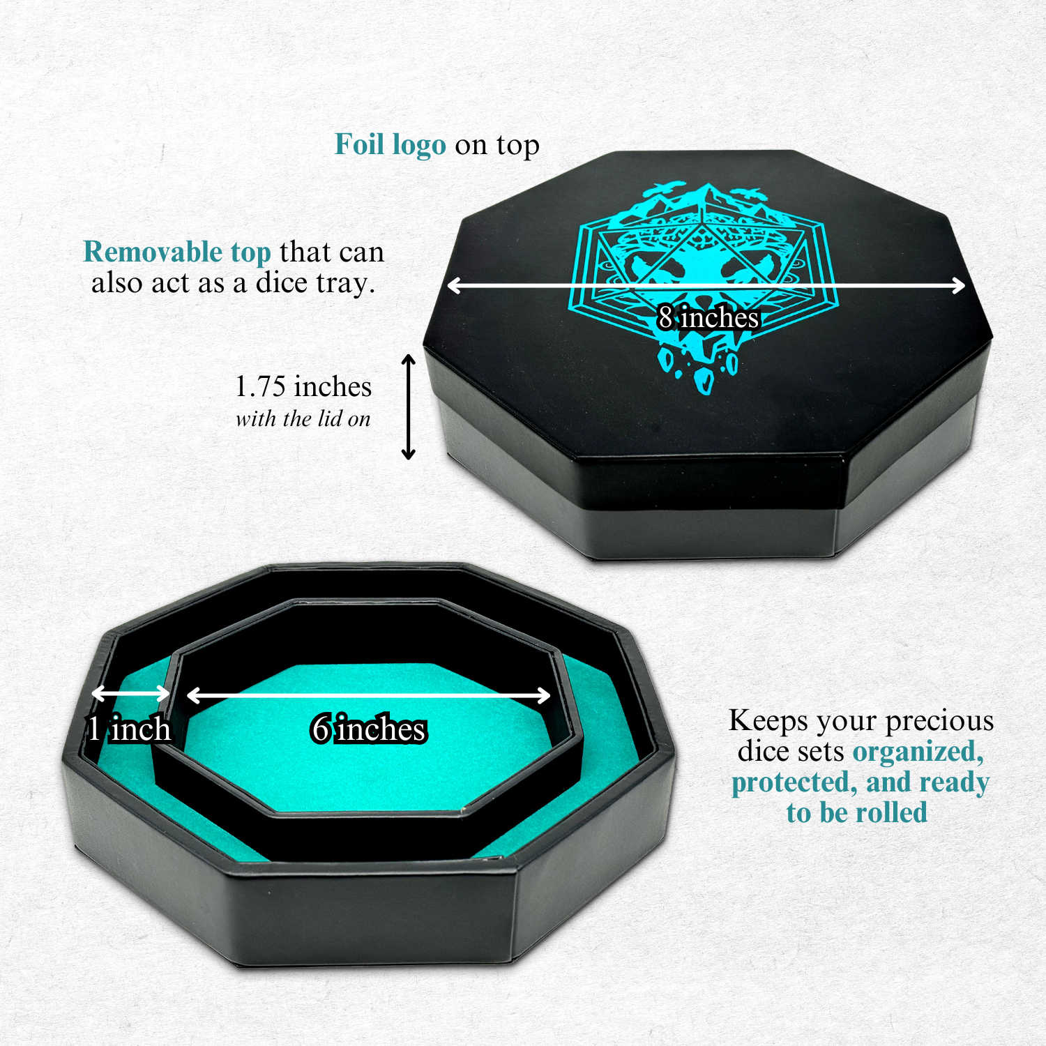 Roll for Adventure Holographic - Tray of Holding™ Dice Tray by Norse Foundry-Dice Tray-Norse Foundry-Dice Tray-DND Dice Tray-D&D Dice Tray-D&D Accessories-D&D Dice Storage