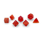 Ruby Cats Eye - 7 Piece RPG Set Glass Dice-Glass Dice-Norse Foundry-Norse Foundry-cat's eye glass dice-dungeons & dragons-d&d dice set-rpg dice set-glass dice set-d&d-perfect for tabletop rpgs