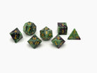 Ruby Zoisite - 7 Piece RPG Set Gemstone Dice-Gemstone Dice-Norse Foundry-Gemstone Dice-Dungeons & Dragons Dice-Gem Dice-D&D Dice-Gaming Dice-Perfect for Tabletop RPGs-Dice Set