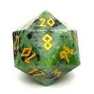 Ruby Zoisite - Boulder® 30mm Gemstone Dice-Boulder-Norse Foundry-Dungeons and Dragons Dice-dnd-Gem Dice-D20-Gemstone D20-Collectible D20 Dice-Giant D20 for D&D