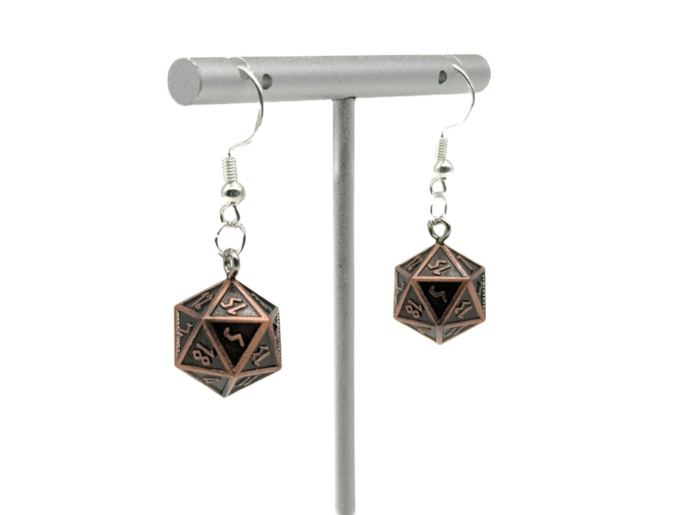 Rust Monster - Ioun Stone D20 Dice Earrings by Norse Foundry