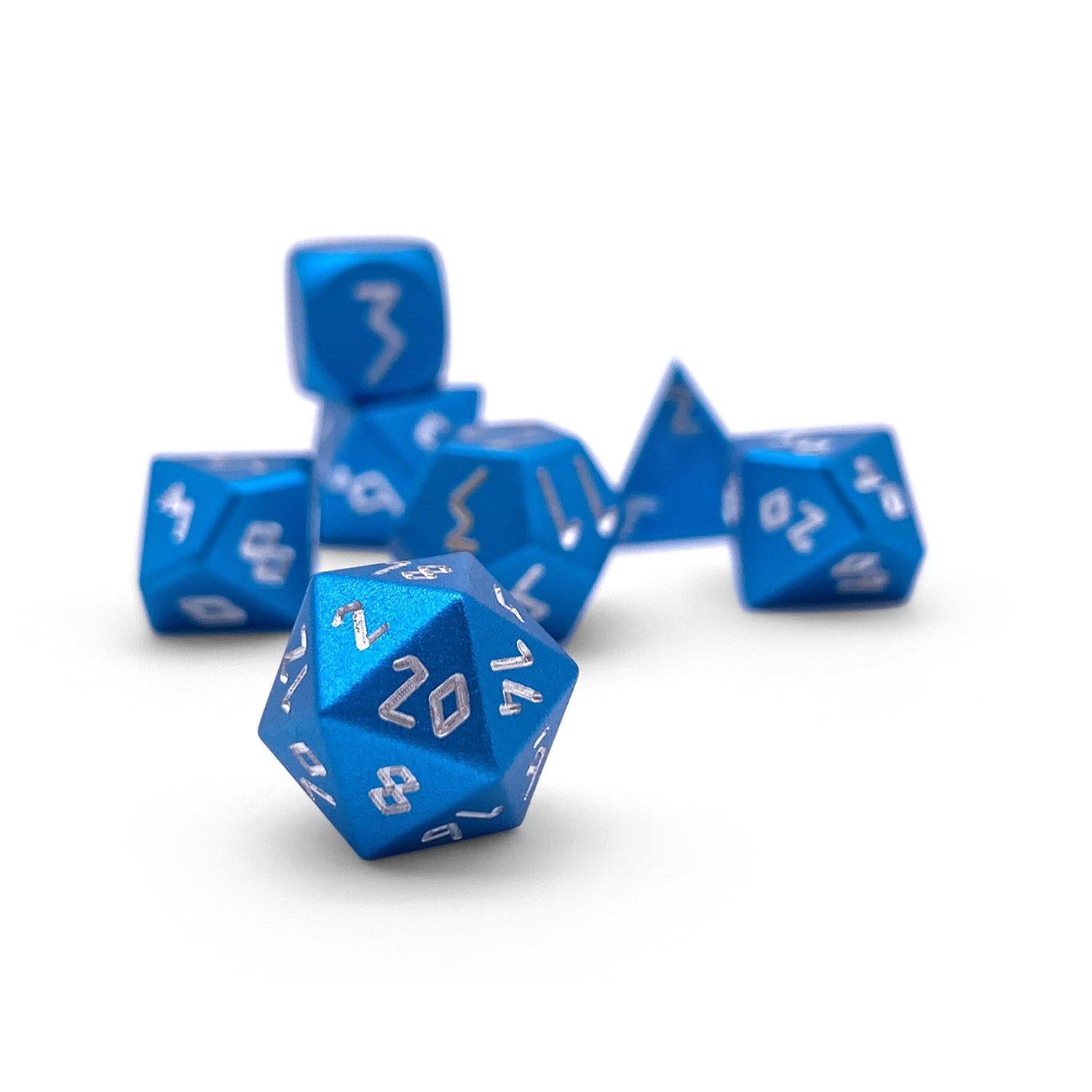 Sea Teal - Pebble™ 10mm Set 6063 Aluminum Dice-Pebbles-Norse Foundry-Norse Foundry-aluminum dice-dungeons & dragons-d&d dice set-rpg dice set-aluminum d&d dice set-d&d-mini-lightweight-perfect for tabletop rpgs