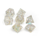 Shattered K9 Rainbow Glass - 7 Piece RPG Set K9 Glass Dice-Glass Dice-Norse Foundry-Norse Foundry-k9 glass dice-dungeons & dragons-d&d dice set-rpg dice set-glass dice set-d&d-perfect for tabletop rpgs