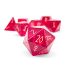 Shattered Zircon Garnet - 7 Piece RPG Set Zircon Glass Dice-Glass Dice-Norse Foundry-Norse Foundry-zircon glass dice-dungeons & dragons-d&d dice set-rpg dice set-glass dice set-d&d-perfect for tabletop rpgs