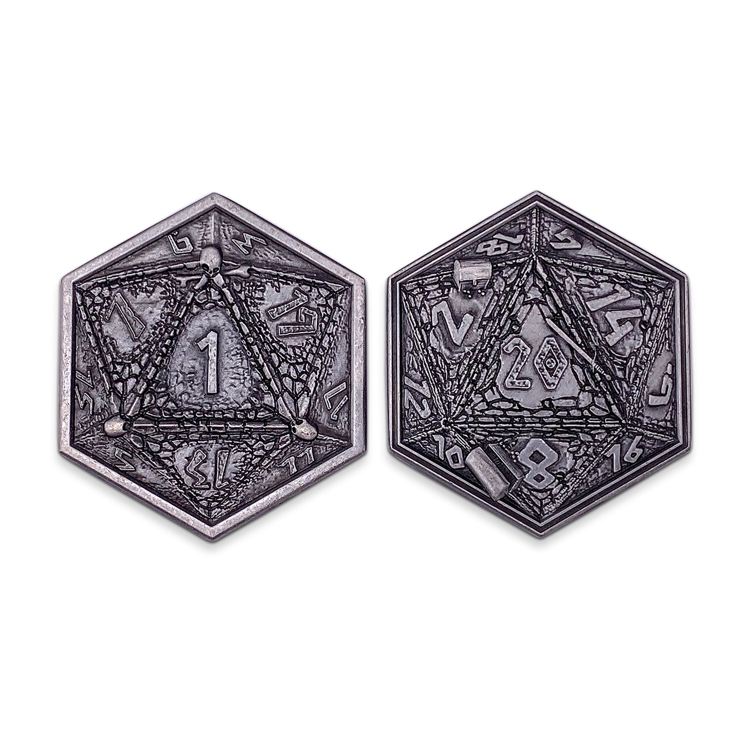Metal RPG Dungeon Delvers Coin Silver Plated- 45mm