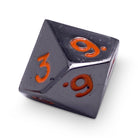 Single Alloy D10 in Black Lava by-Zinc Alloy Dice-Norse Foundry-dice-dungeons and dragons-dnd-dungeons & dragons-metal dice-d10