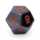 Single Alloy D12 in Black Lava by-Zinc Alloy Dice-Norse Foundry-dice-dungeons and dragons-d&d-dungeons & dragons-metal dice-d12