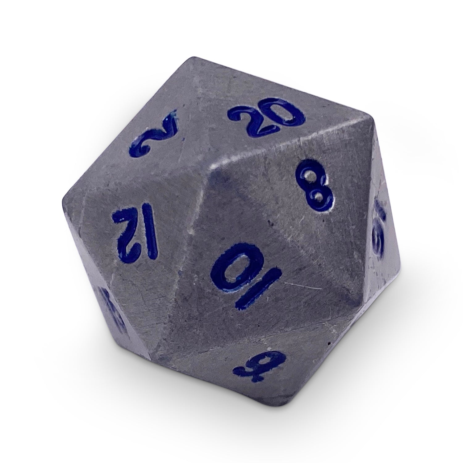 Single Alloy D20 in Atomic Metal by Norse Foundry-Metal - Zinc Alloy Dice-Norse Foundry-dice-dungeons and dragons-dnd-dungeons & dragons-metal dice-d20
