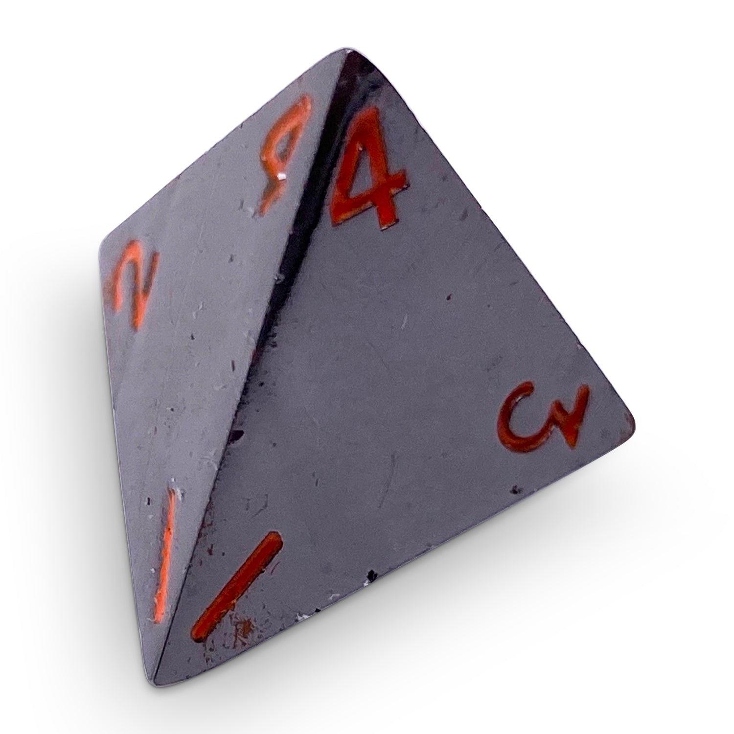 Single Alloy D4 in Black Lava by Norse Foundry-Zinc Alloy Dice-Norse Foundry-Norse Foundry-dungeons & dragons-d&d dice-rpg d4-metal d4-d&d-d4-perfect for tabletop rpgs