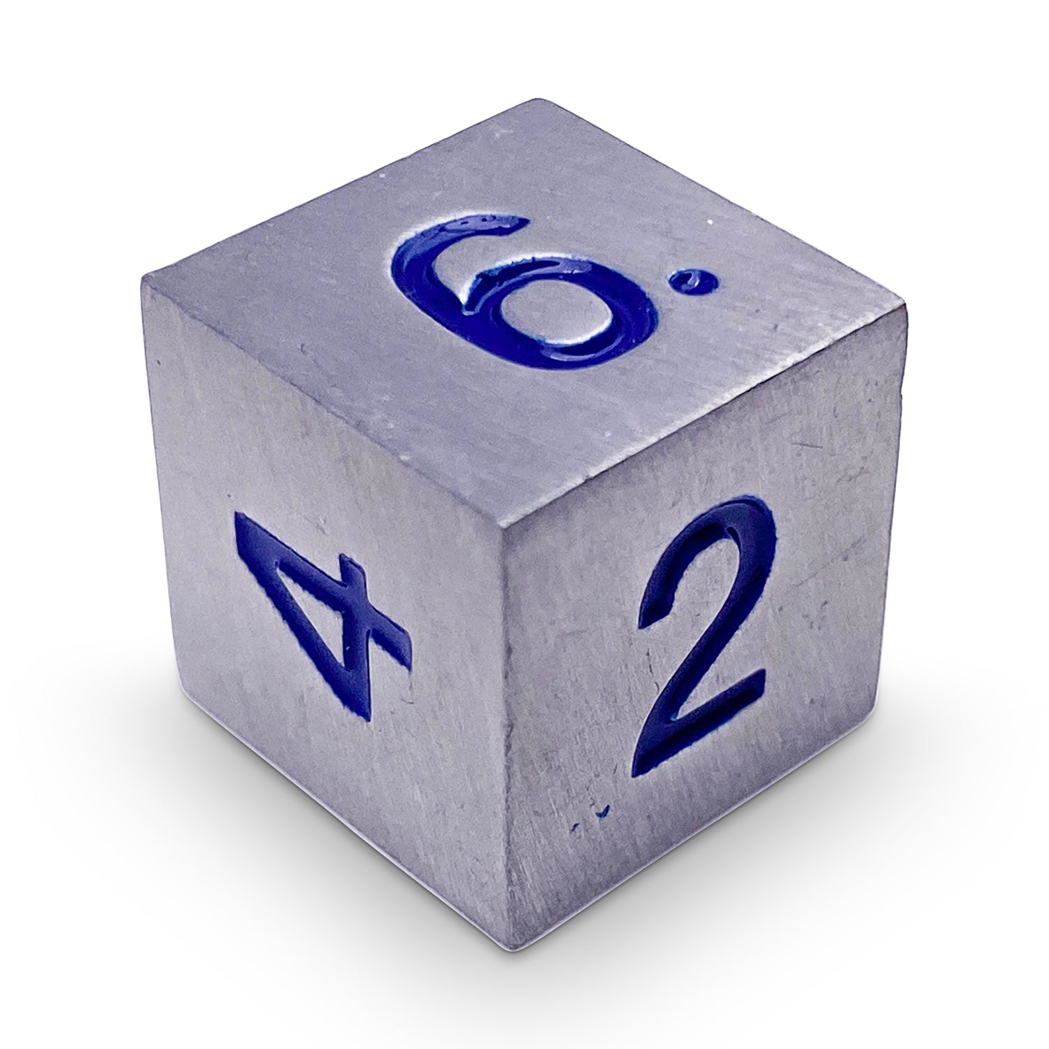 Single Alloy D6 in Atomic Metal by Norse Foundry-Metal - Zinc Alloy Dice-Norse Foundry-dice-dungeons & dragons-d&d-dungeons & dragons-metal dice-d6