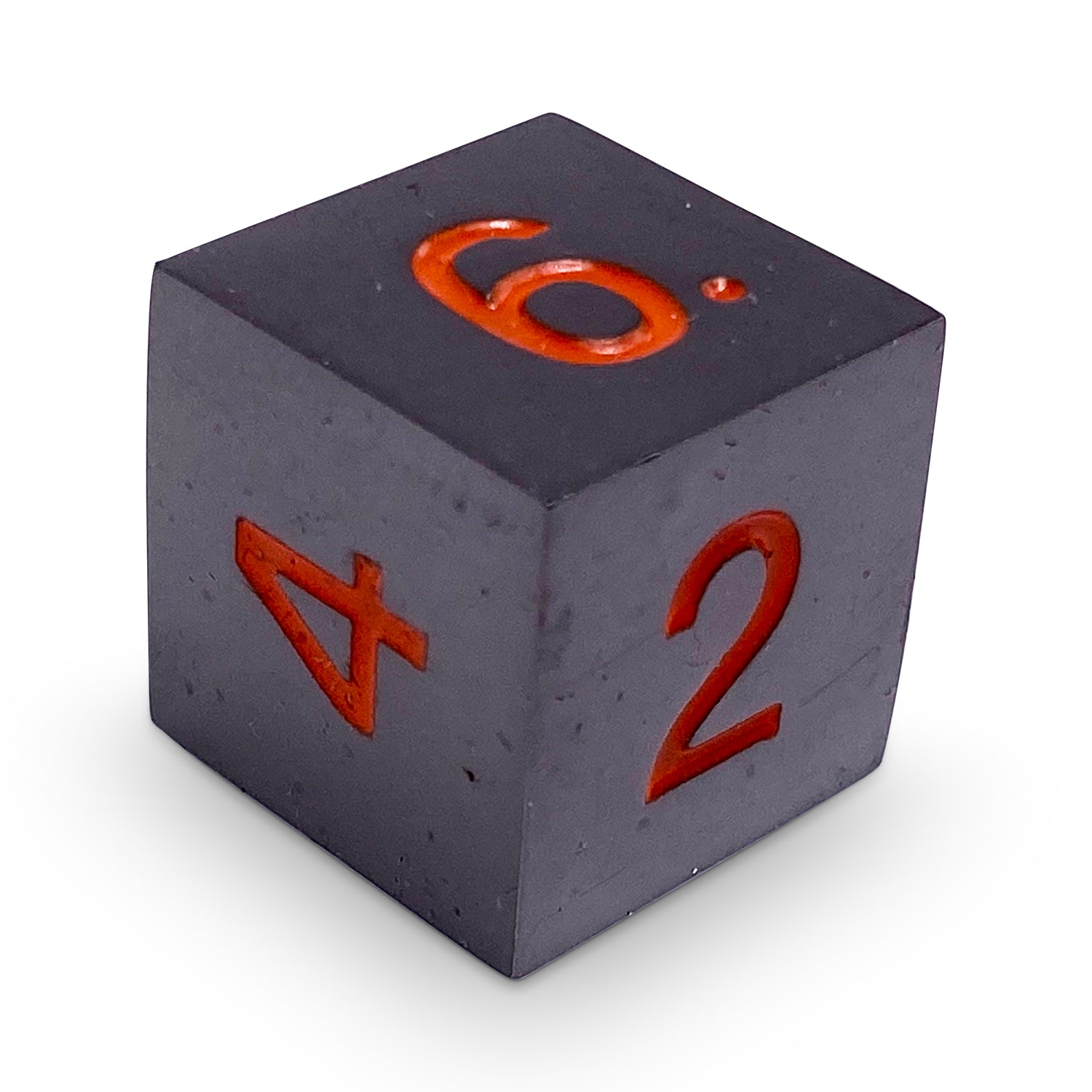 Single Alloy D6 in Black Lava by Norse Foundry-Zinc Alloy Dice-Norse Foundry-dice-dungeons and dragons-dnd-dungeons & dragons-metal dice-d6