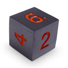 Single Alloy D6 in Black Lava by Norse Foundry-Zinc Alloy Dice-Norse Foundry-dice-dungeons & dragons-d&d-dungeons & dragons-metal dice-d6