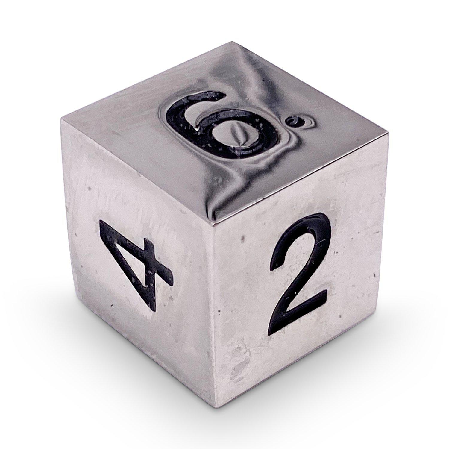 Single Alloy D6 in Chainmail by Norse Foundry-Zinc Alloy Dice-Norse Foundry-dice-dungeons and dragons-dnd-dungeons & dragons-metal dice-d6