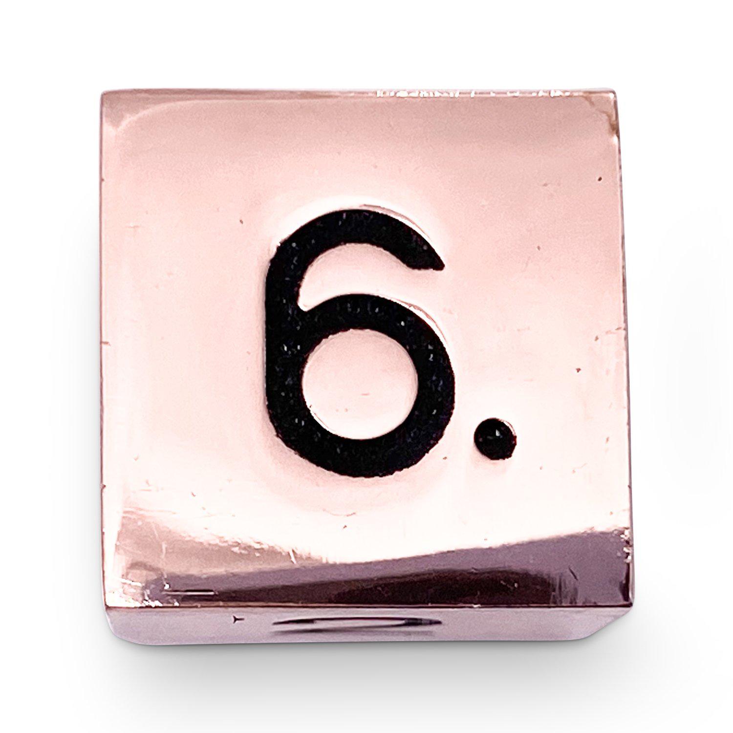 Single Alloy D6 in Copper Still by Norse Foundry-Zinc Alloy Dice-Norse Foundry-dice-dungeons & dragons-dnd-dungeons & dragons-metal dice-d6