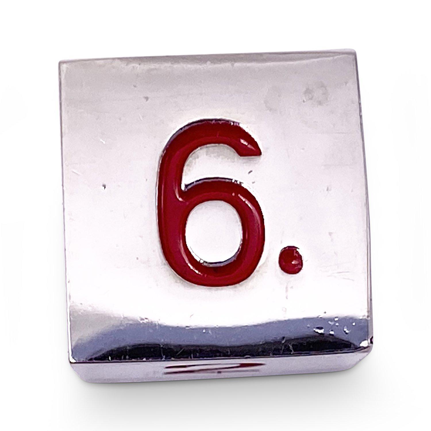 Single Alloy D6 in Lycanthrope Silver by Norse Foundry-Zinc Alloy Dice-Norse Foundry-dice-dungeons and dragons-dnd-dungeons & dragons-metal dice-d6