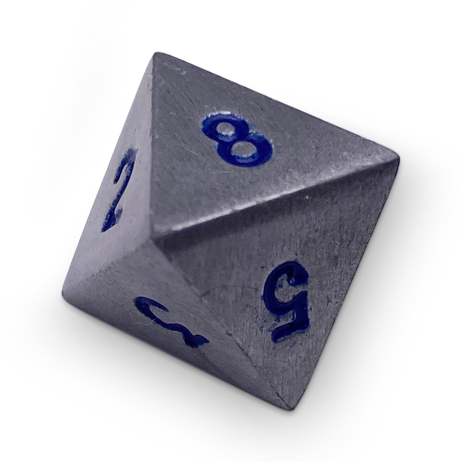 Single Alloy D8 in Atomic Metal by-Zinc Alloy Dice-Norse Foundry-dice-dungeons & dragons-dnd-dungeons & dragons-metal dice-d8