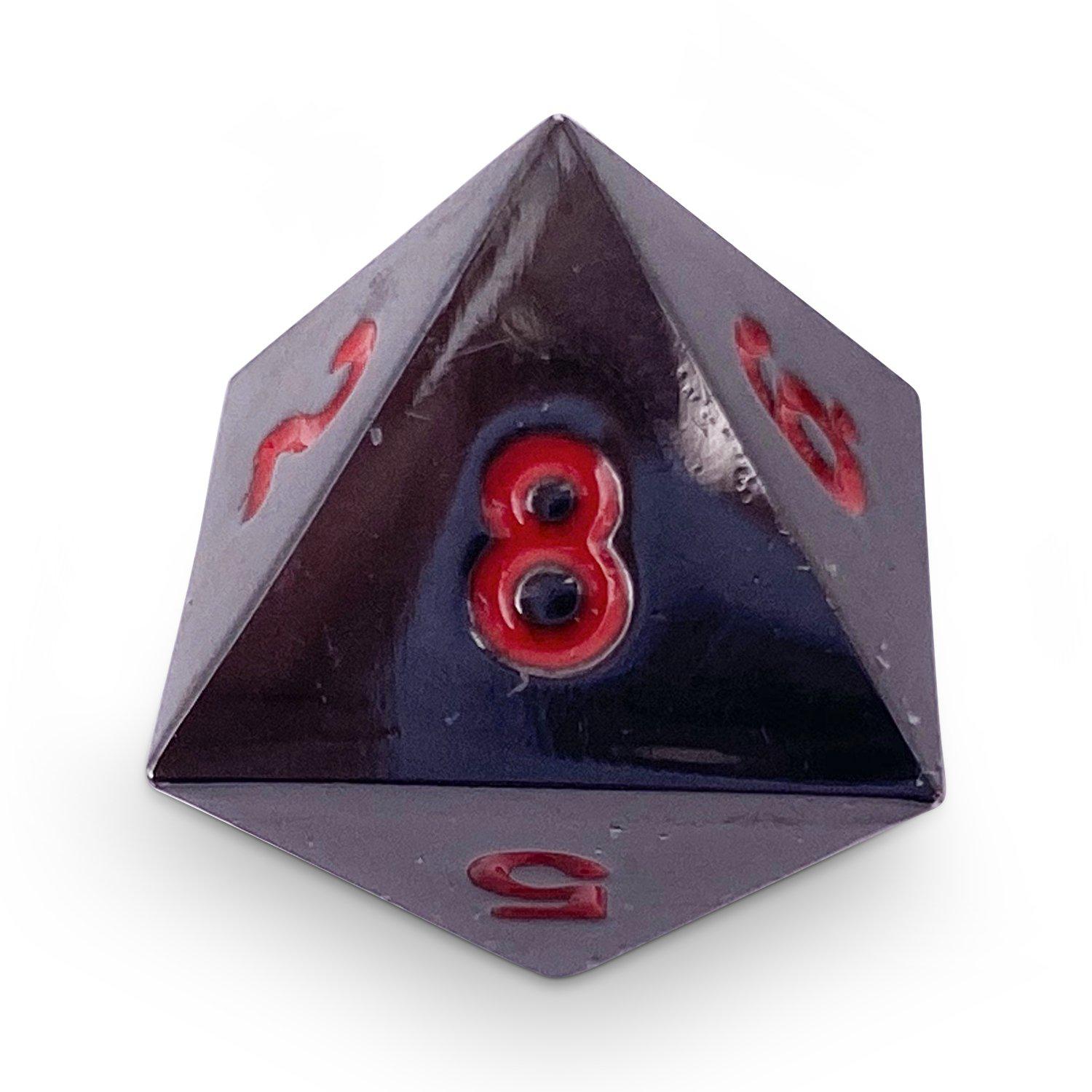 Single Alloy D8 in Nightmare Black by Norse Foundry-Metal - Zinc Alloy Dice-Norse Foundry-dice-dungeons and dragons-dnd-dungeons & dragons-metal dice-d8