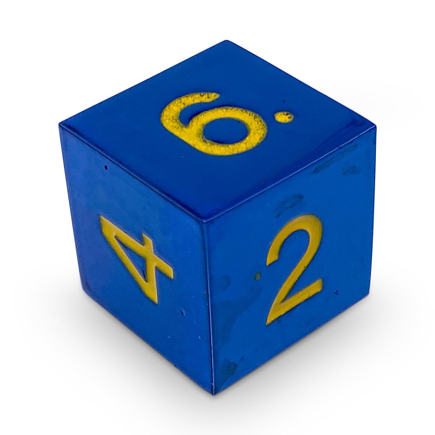 Single Alloy Dice - Lightning Bolt D6-Zinc Alloy Dice-Norse Foundry-dice-dungeons & dragons-d&d-dungeons & dragons-metal dice-d6