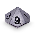 Single Alloy Metal D10 in Aged Mithiral by Norse Foundry-Metal - Zinc Alloy Dice-Norse Foundry-dice-dungeons and dragons-d&d-dungeons & dragons-metal dice-d10