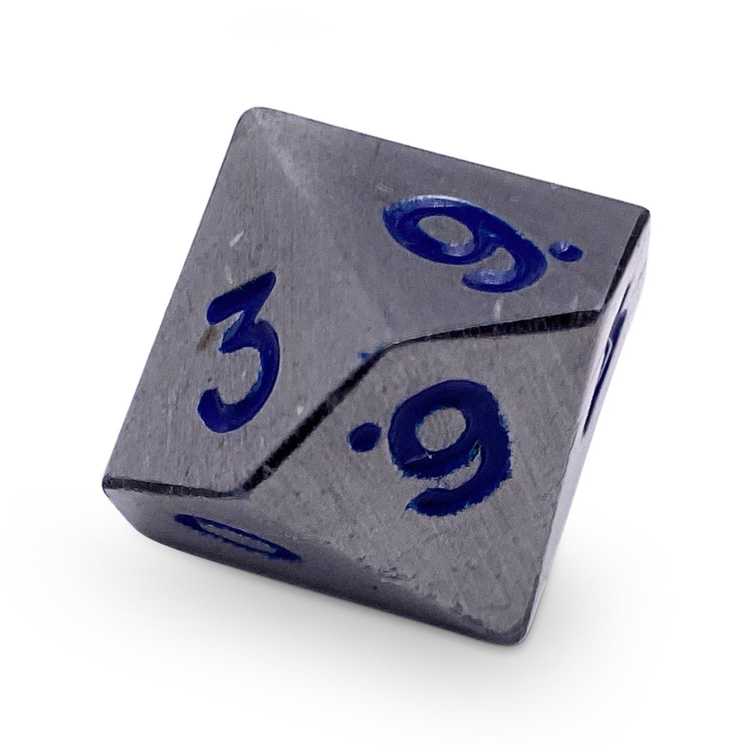Single Alloy Metal D10 in Atomic Metal by Norse Foundry-Metal - Zinc Alloy Dice-Norse Foundry-dice-dungeons & dragons-dnd-dungeons & dragons-metal dice-d10