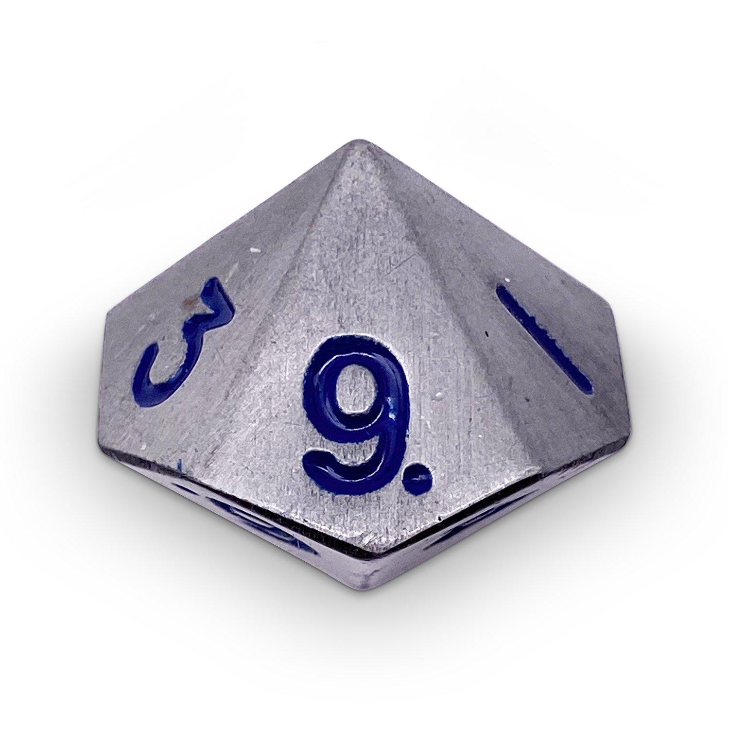 Single Alloy Metal D10 in Atomic Metal by Norse Foundry-Metal - Zinc Alloy Dice-Norse Foundry-dice-dungeons & dragons-dnd-dungeons & dragons-metal dice-d10