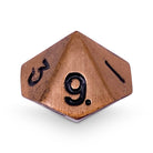Single Alloy Metal D10 in Gnomish Copper by Norse Foundry-Metal - Zinc Alloy Dice-Norse Foundry-dice-dungeons & dragons-dnd-dungeons & dragons-metal dice-d10