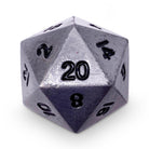 Single Alloy Metal D20 in Aged Mithiral by Norse Foundry-Metal - Zinc Alloy Dice-Norse Foundry-dice-dungeons & dragons-dnd-dungeons & dragons-metal dice-d20