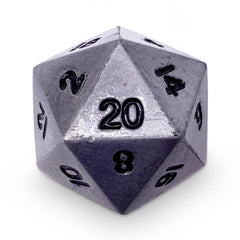 Single Alloy Metal D20 in Aged Mithiral by Norse Foundry