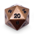 Single Alloy Metal D20 in Gnomish Copper by Norse Foundry-Metal - Zinc Alloy Dice-Norse Foundry-dice-dungeons & dragons-d&d-dungeons & dragons-metal dice-d20