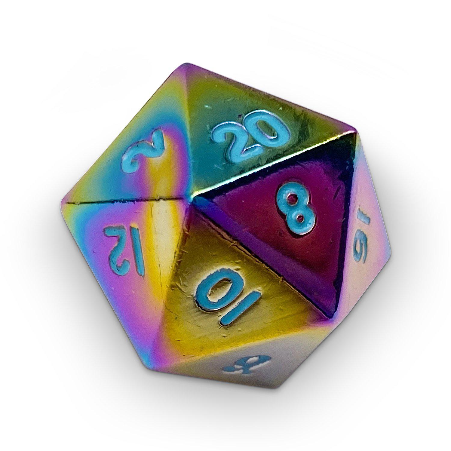 Single Alloy Metal D20 in Queens Treasure by Norse Foundry-Metal - Zinc Alloy Dice-Norse Foundry-dice-dungeons and dragons-dnd-dungeons & dragons-metal dice-d20