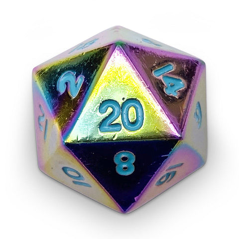 Single Alloy Metal D20 in Queens Treasure by Norse Foundry