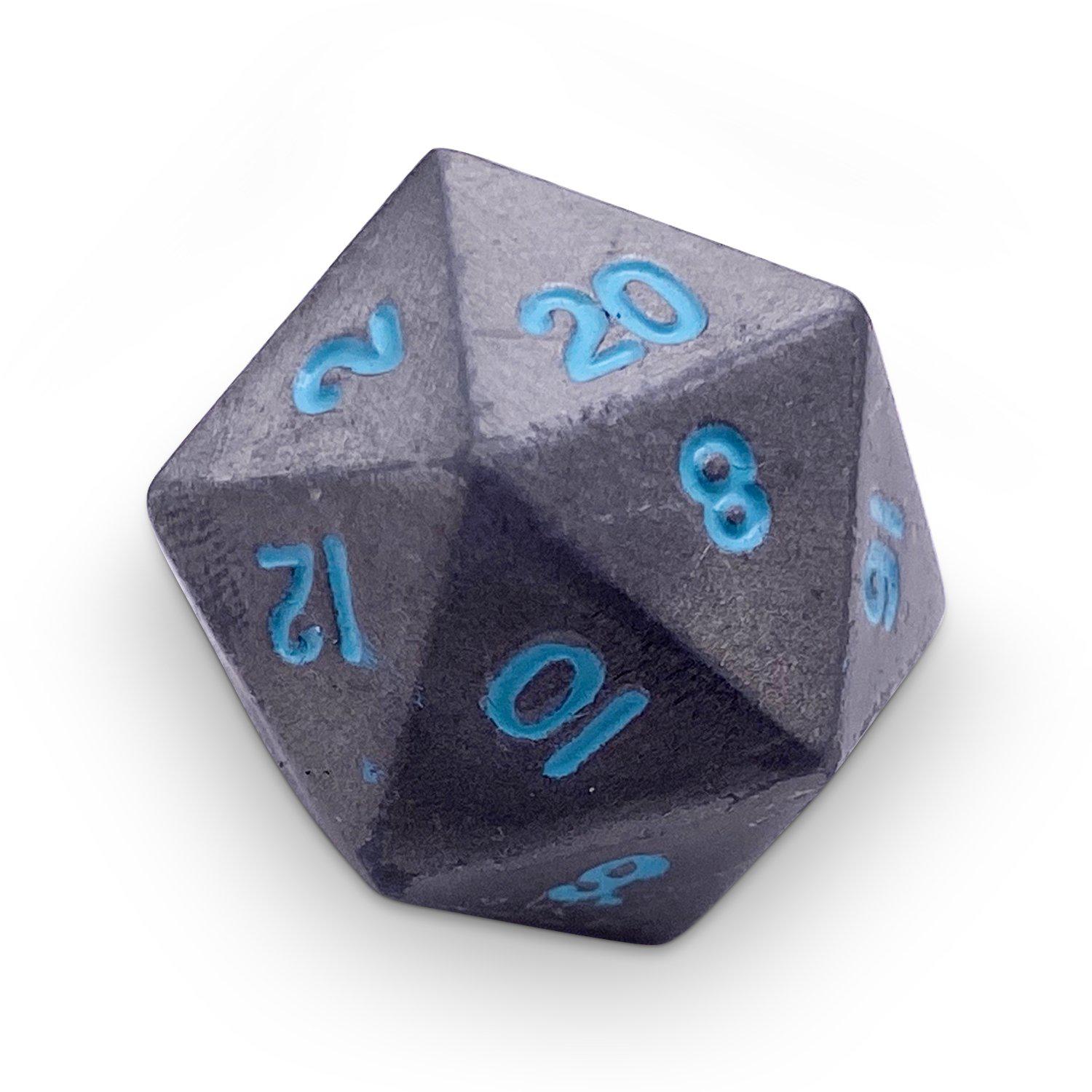 Single Alloy Metal D20 in Spellbound by Norse Foundry-Metal - Zinc Alloy Dice-Norse Foundry-dice-dungeons & dragons-dnd-dungeons & dragons-metal dice-d20