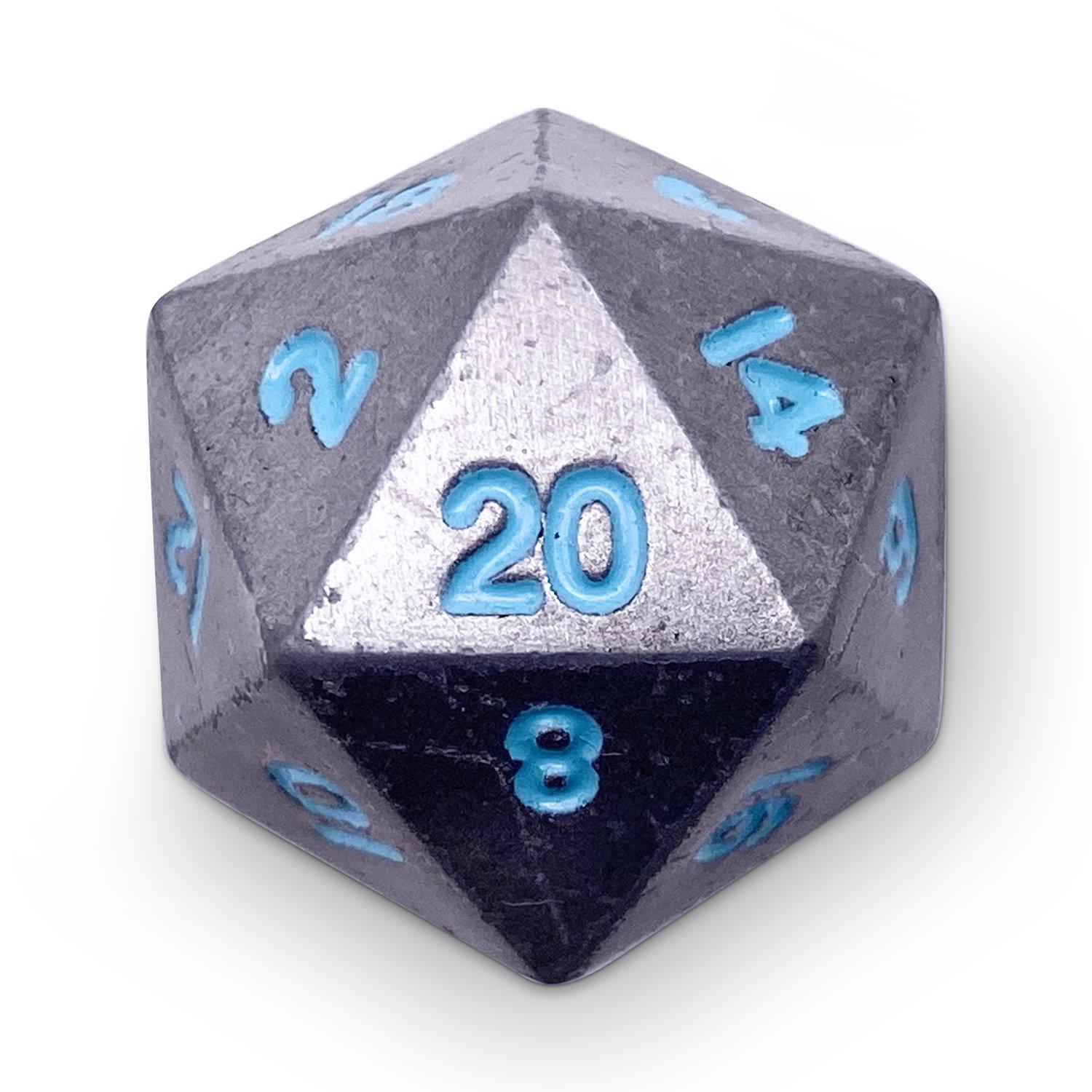 Single Alloy Metal D20 in Spellbound by Norse Foundry-Metal - Zinc Alloy Dice-Norse Foundry-dice-dungeons & dragons-dnd-dungeons & dragons-metal dice-d20