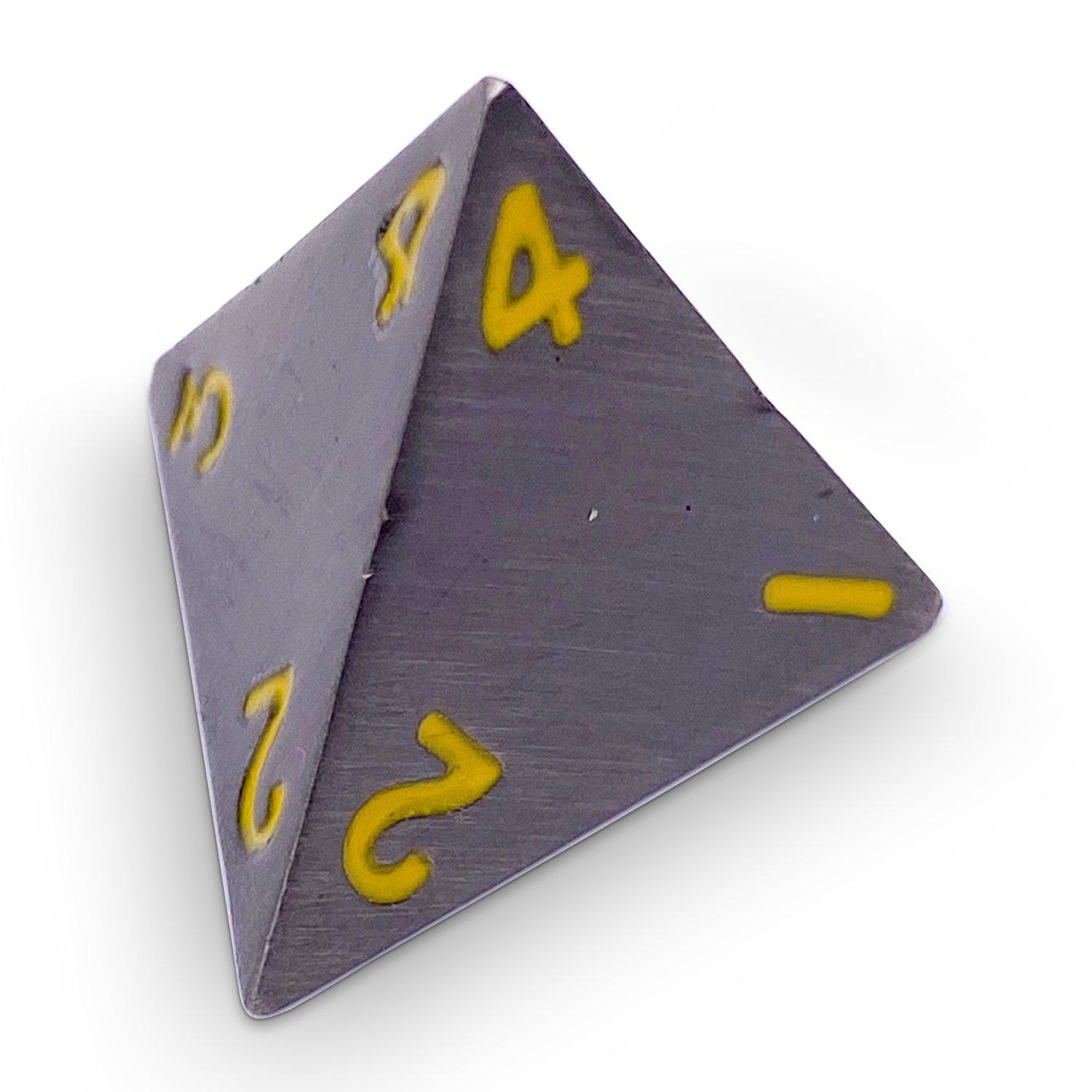 Single Alloy Metal D4 in Blacksmith's Anvil by-Metal - Zinc Alloy Dice-Norse Foundry-dice-dungeons and dragons-dnd-dungeons & dragons-metal dice-d4