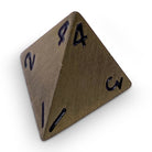 Single Alloy Metal D4 in Bronze Dragon Scale by-Metal - Zinc Alloy Dice-Norse Foundry-dice-dungeons and dragons-dnd-dungeons & dragons-metal dice-d4