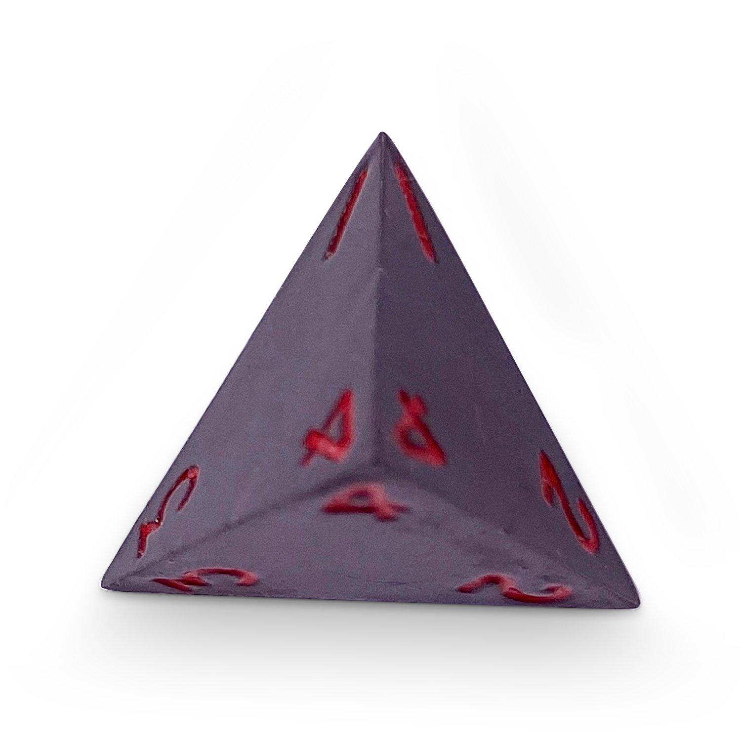 Single Alloy Metal D4 in Nightmare Black by-Metal - Zinc Alloy Dice-Norse Foundry-dice-dungeons and dragons-dnd-dungeons & dragons-metal dice-d4