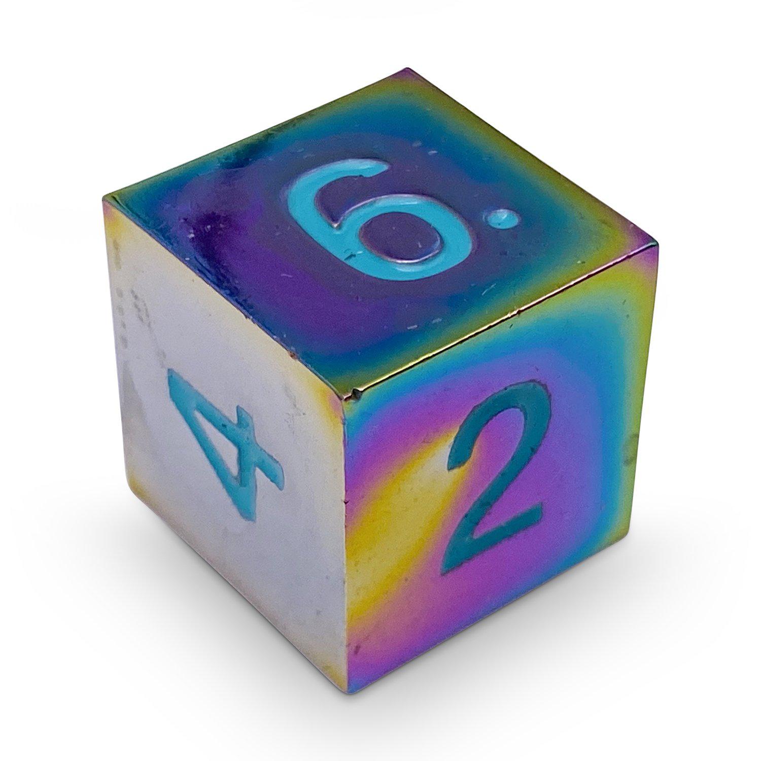 Single Alloy Metal D6 in Queens Treasure by Norse Foundry-Metal - Zinc Alloy Dice-Norse Foundry-dice-dungeons and dragons-dnd-dungeons & dragons-metal dice-d6