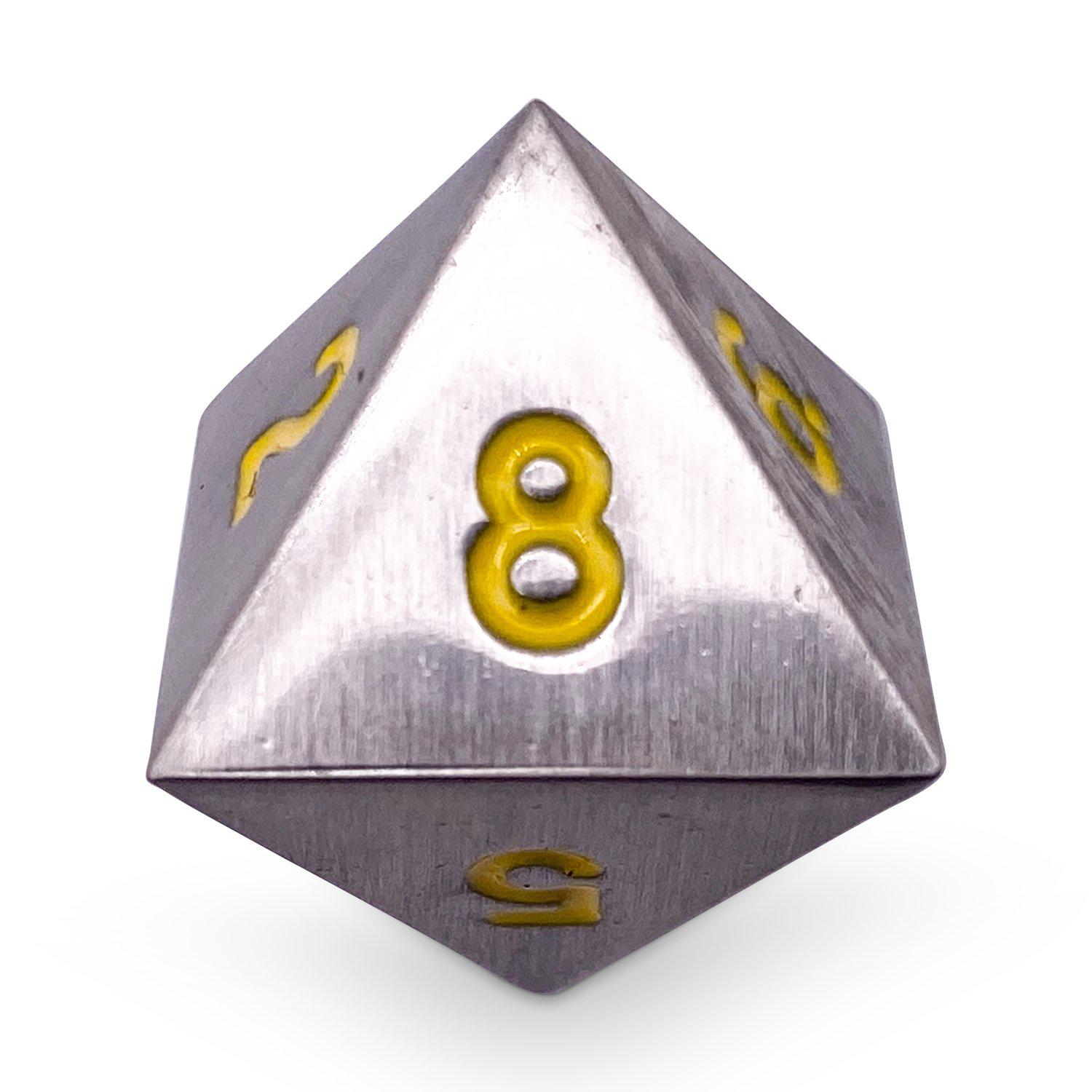 Single Alloy Metal D8 in Blacksmith's Anvil by-Metal - Zinc Alloy Dice-Norse Foundry-Dungeons and Dragons-D&D Dice-D20-Metal Dice Set-DnD-DnD Metal Dice Set-Perfect for Tabletop RPGs