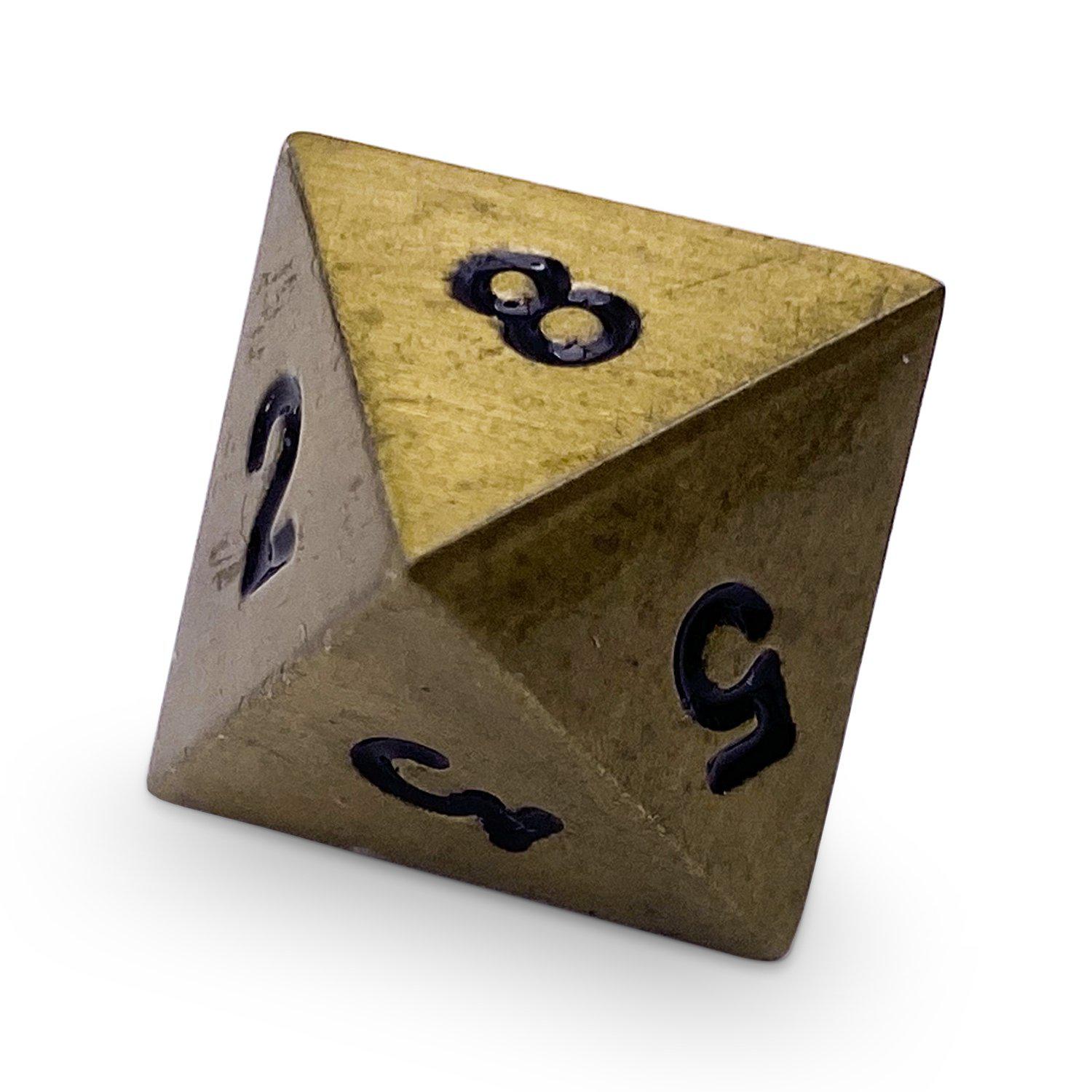 Single Alloy Metal D8 in Bronze Dragon Scale by Norse Foundry-Metal - Zinc Alloy Dice-Norse Foundry-dice-dungeons & dragons-dnd-dungeons & dragons-metal dice-d8