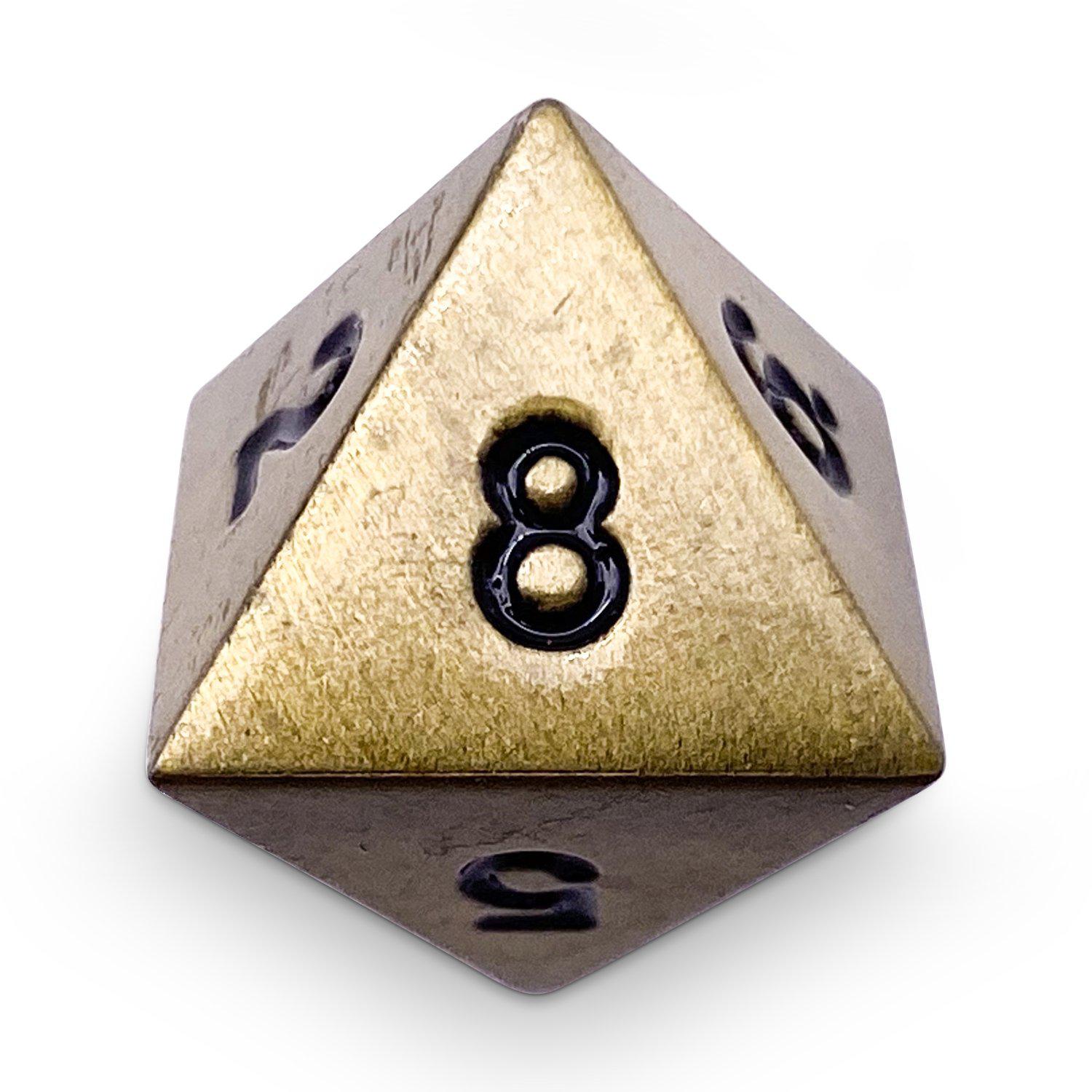 Single Alloy Metal D8 in Bronze Dragon Scale by Norse Foundry-Metal - Zinc Alloy Dice-Norse Foundry-dice-dungeons & dragons-dnd-dungeons & dragons-metal dice-d8