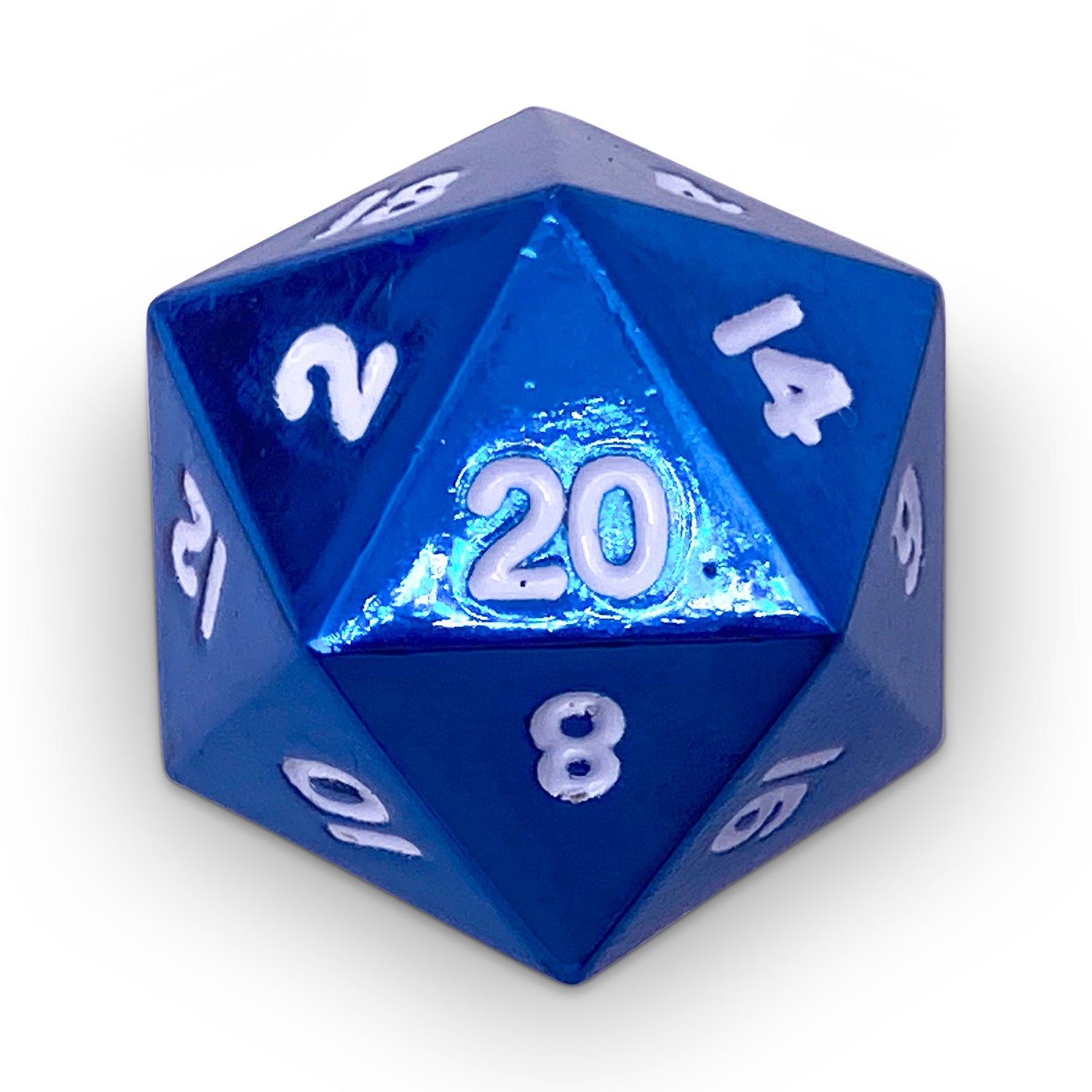 Single Alloy Metal Dice - Celestial Blue D20-Metal - Zinc Alloy Dice-Norse Foundry-dice-dungeons & dragons-d&d-dungeons & dragons-metal dice-d20