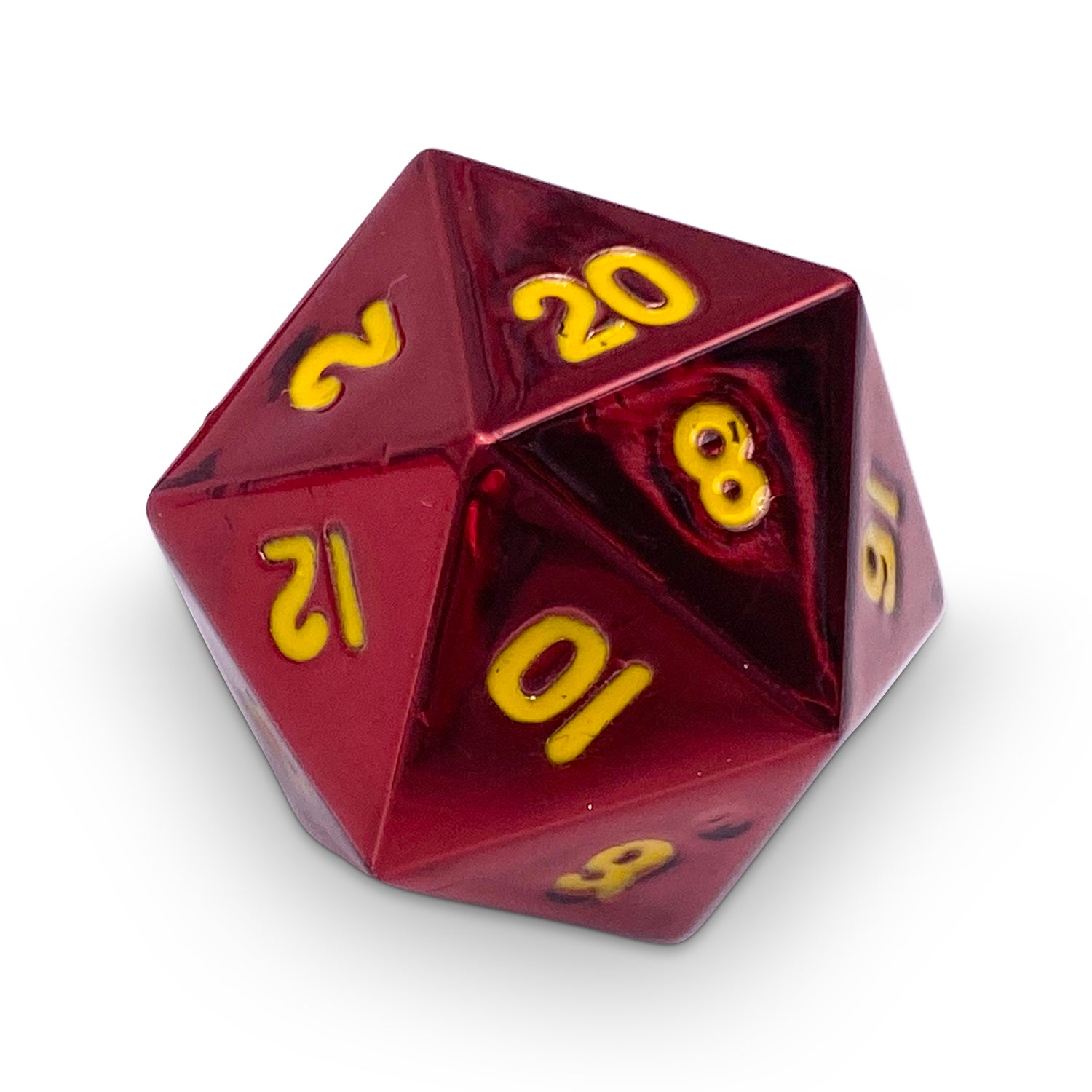 Single Alloy Metal Dice - Fireball D20-Metal - Zinc Alloy Dice-Norse Foundry-dice-dungeons & dragons-dnd-dungeons & dragons-metal dice-d20