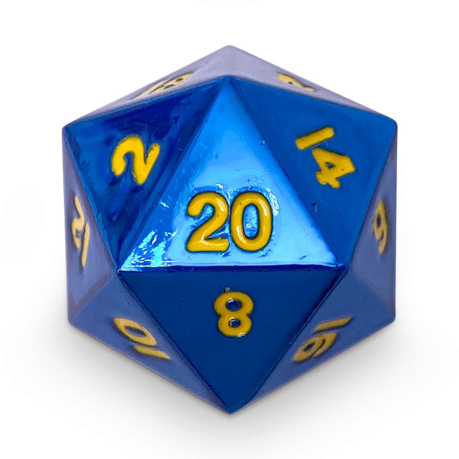 Single Alloy Metal Dice - Lightning Bolt D20-Metal - Zinc Alloy Dice-Norse Foundry-dice-dungeons and dragons-d&d-dungeons & dragons-metal dice-d20