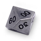 Single Alloy Metal Percentile D10 in Aged Mithiral by Norse Foundry-Metal - Zinc Alloy Dice-Norse Foundry-Norse Foundry-dungeons & dragons-d&d dice-rpg d%-metal d%-d&d-d%-percentile-perfect for tabletop rpgs