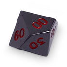 Single Alloy Metal Percentile D10 in Nightmare Black by Norse Foundry-Metal - Zinc Alloy Dice-Norse Foundry-dice-dungeons and dragons-dnd-dungeons & dragons-metal dice-d%-percentile
