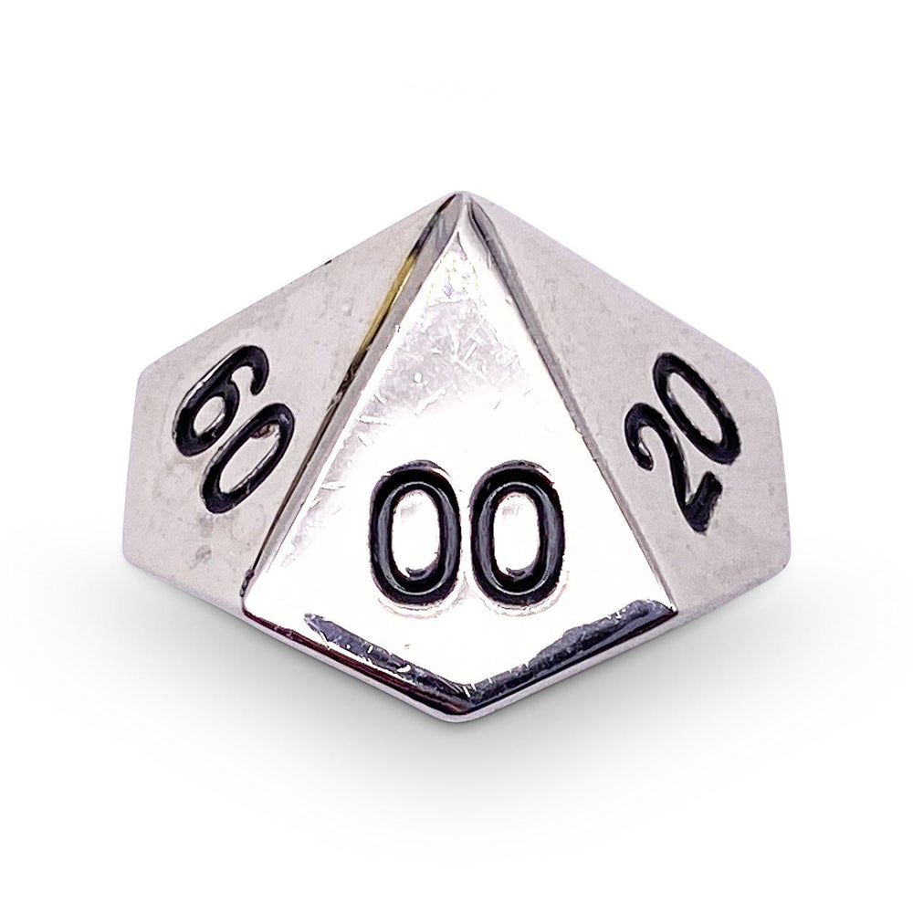 Single Alloy Percentile D10 in Chainmail Silver by